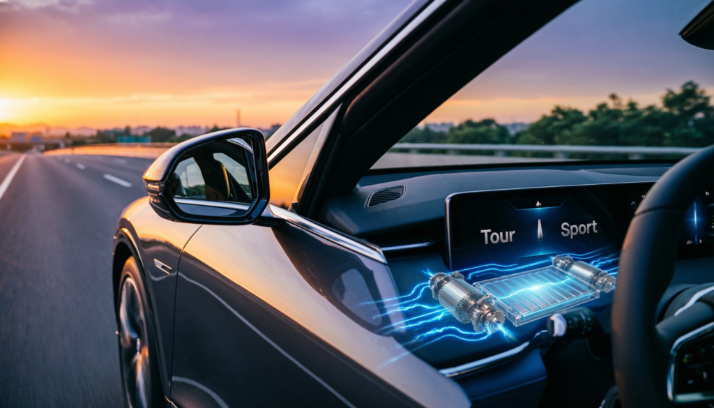 do the driving modes in cadillac lyriq offer different ranges or battery usages?