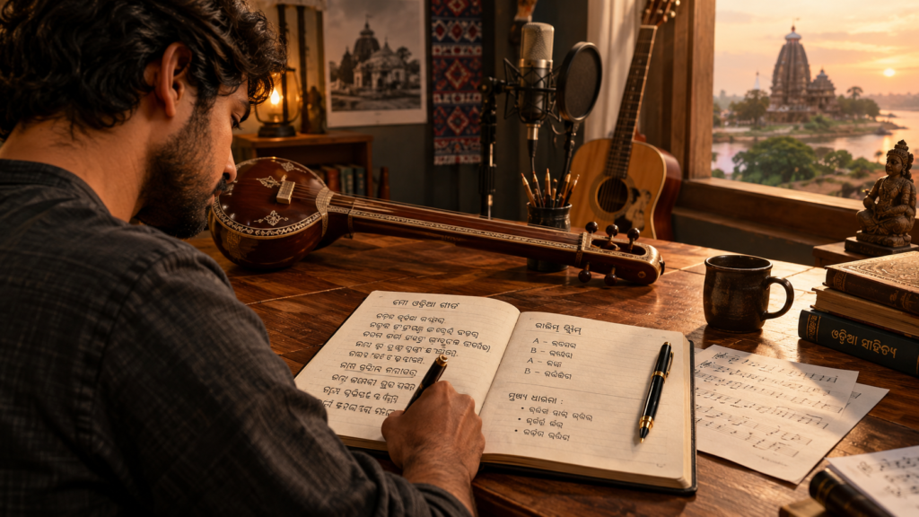 how to compose odia lyrics with rhyme scheme