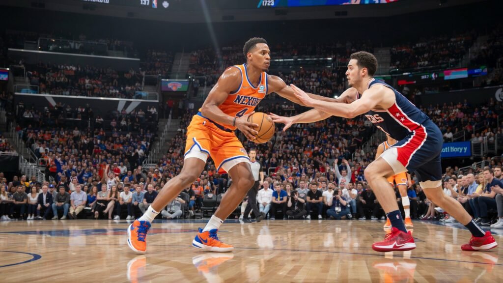 knicks vs 76ers match player stats